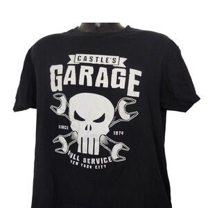Marvel Punisher Skull Castle's Garage Full Service New York City Graphic Tee